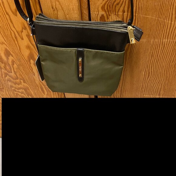 New Tutilo Crossbody Triple Entry Army Olive Green Black - Picture 5 of 7